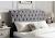 3ft Single Roz Light grey fabric upholstered bed frame bedstead 2